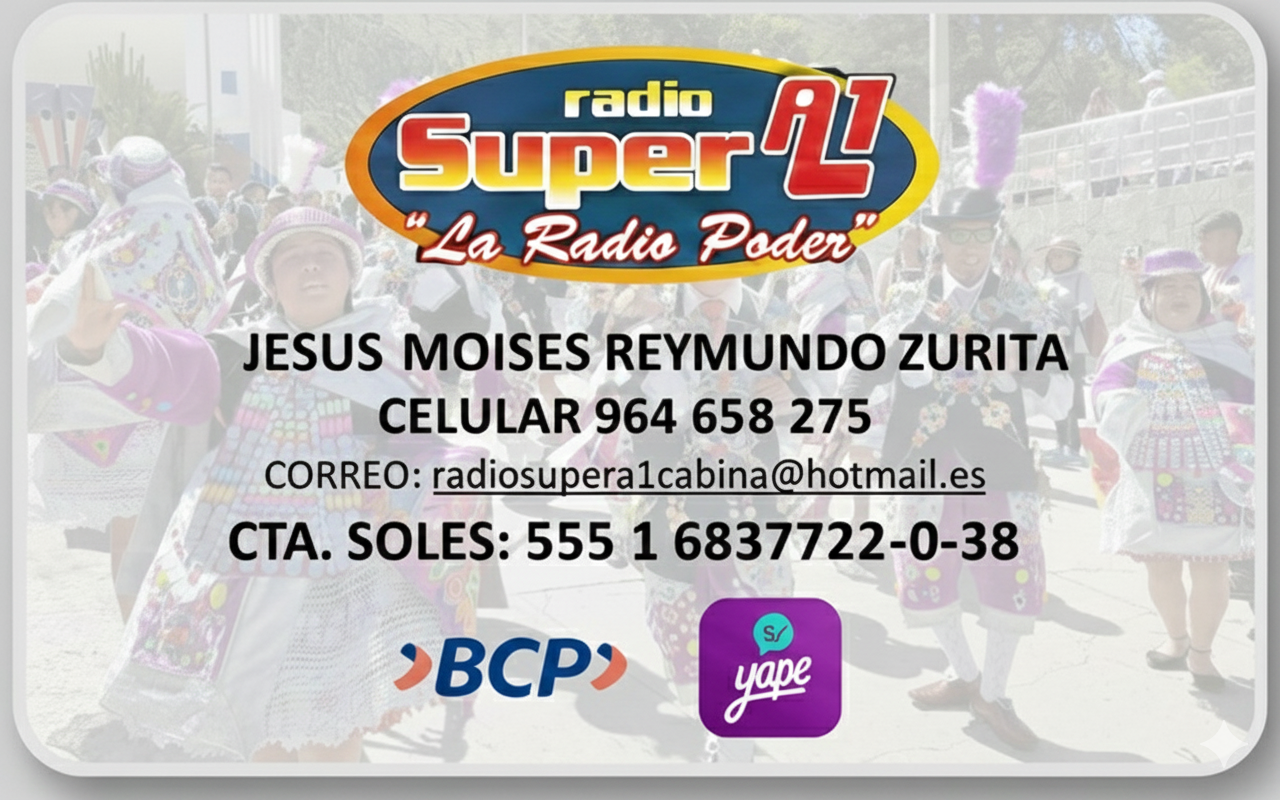 Radio Super A1 - Tarjeta de Contacto